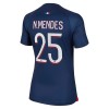 Maillot de Supporter Paris Saint-Germain 2023-24 N.Mendes 25 Domicile Pour Femme